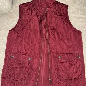 Thread & Supply Quilted Vest - Deep Red